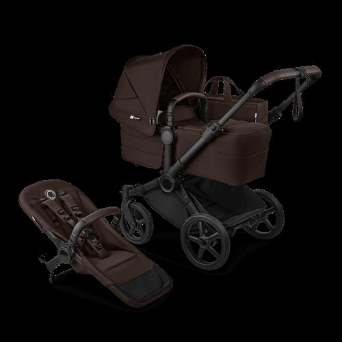 Bugaboo Donkey 6 Komplet Barnevogn Black Cocoa Brown  Black Cocoa Brown One Size  Sort  One Size  unisex