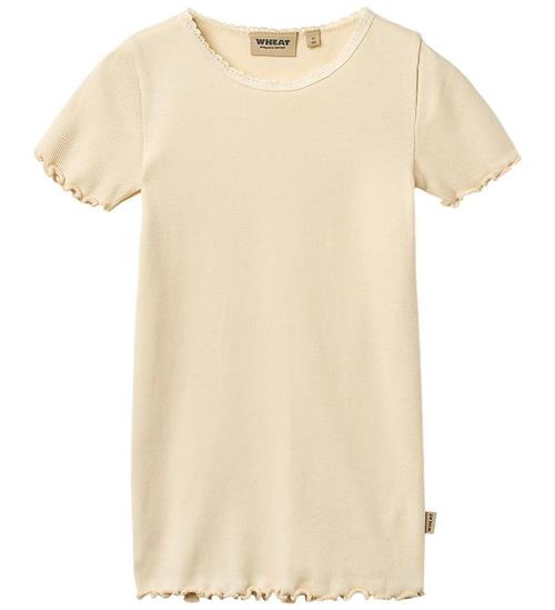 Wheat T-shirt - Rib - Katie - Barely apricot
