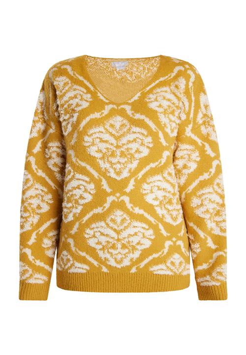 Usha Pullover 'Sivene'  curry / hvid