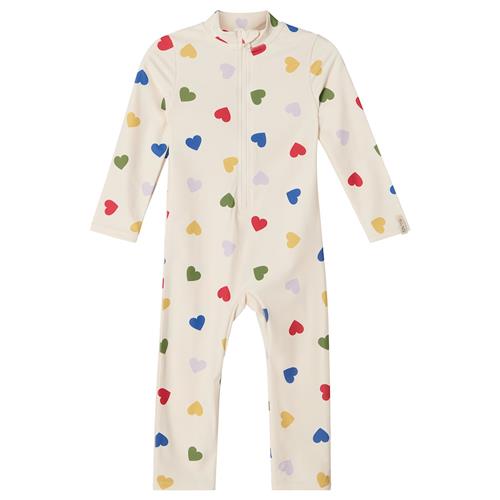 Kuling Seychelles UV-dragt Rainbow Hearts  Rainbow Hearts 62/68 cm  Hvid  62/68 cm  unisex