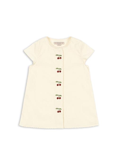 Konges Sløjd GOTS Evia Cherry Kjole Cloud Cream  Cloud Cream 4 Y  Creme  4 år  kvinde