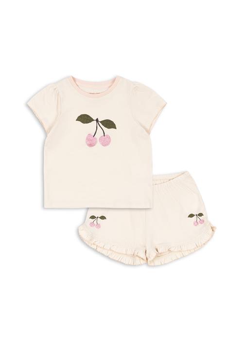 Konges Sløjd GOTS Famo Frill-sæt Buttercream  Buttercream 12 months  Creme  12 måneder  kvinde