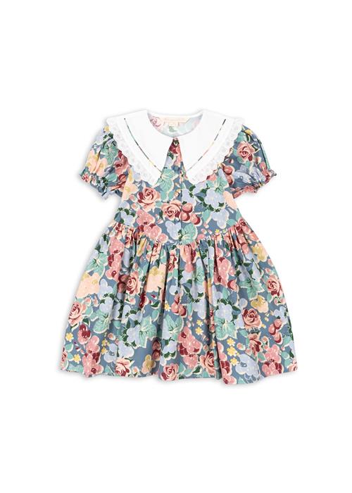 Konges Sløjd GOTS Coeur Kjole Med Krave Bloomiegrape Blues  Bloomiegrape Blues 2 Y  Blå  2 år  kvinde