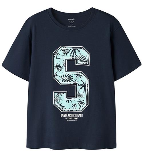 Name It T-shirt - Loose - NkmVagno - Navy Blazer/Santa Monica
