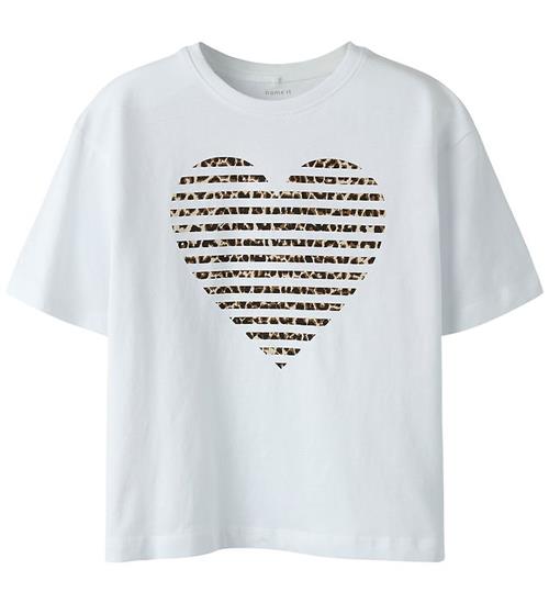 Name It T-shirt - NkfFahiraz - Bright White/Leo Heart