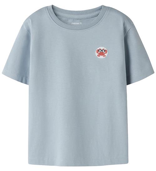 Name It T-shirt - NmmVimpel - Blue Fog/Crab Embroidery