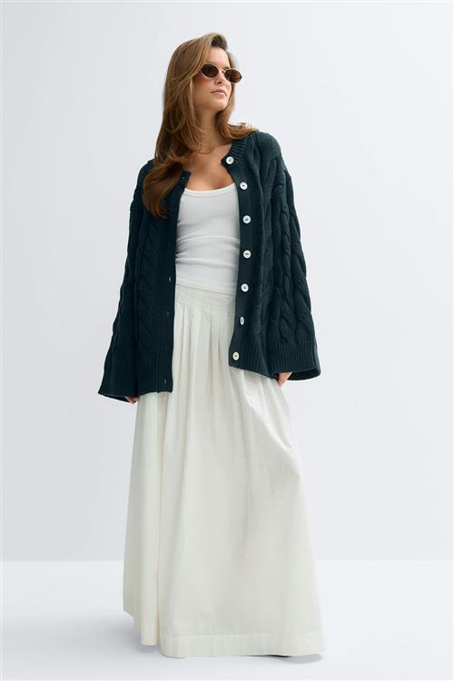 Gina Tricot - Chunky knitted cable cardigan - Cardigans - Blå - M - Dame