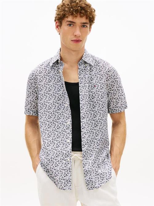 LINEN TROPICAL PRT SS RF SHIRT