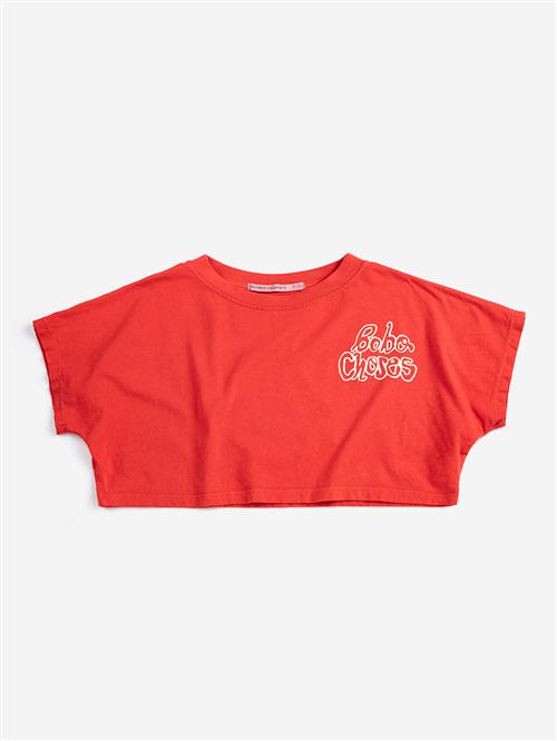 Bobo Choses Bobo Choses By Hand Afskåret T-shirt Red  Red 4-5 Y  Rød  4-5 år  mand