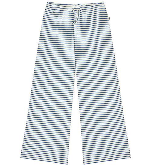 Se Mads Nørgaard Bukser - Rib - Stripe Verona - Vanilla Ice/Bright hos KidsWorld