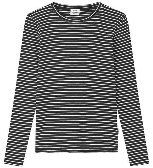 Mads Nørgaard Bluse - Rib - Talino - Black/Vanilla Ice