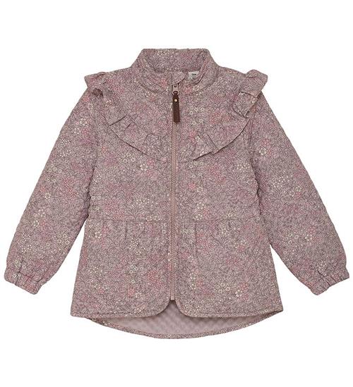 Se En Fant Termojakke - Cloud Gray m. Blomster hos KidsWorld