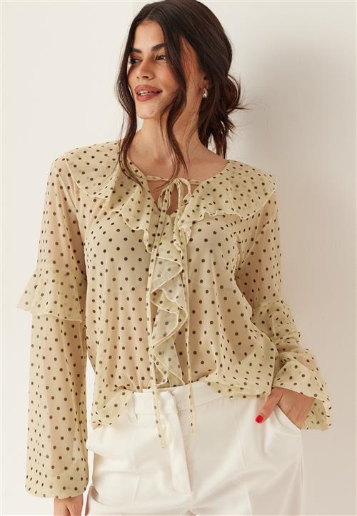 BUBBLEROOM Mesh Frill Top