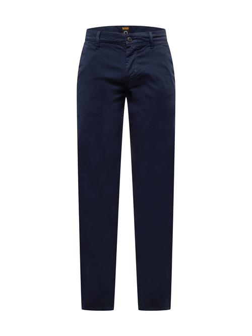 BOSS Lærredsbukser  mørkeblå
