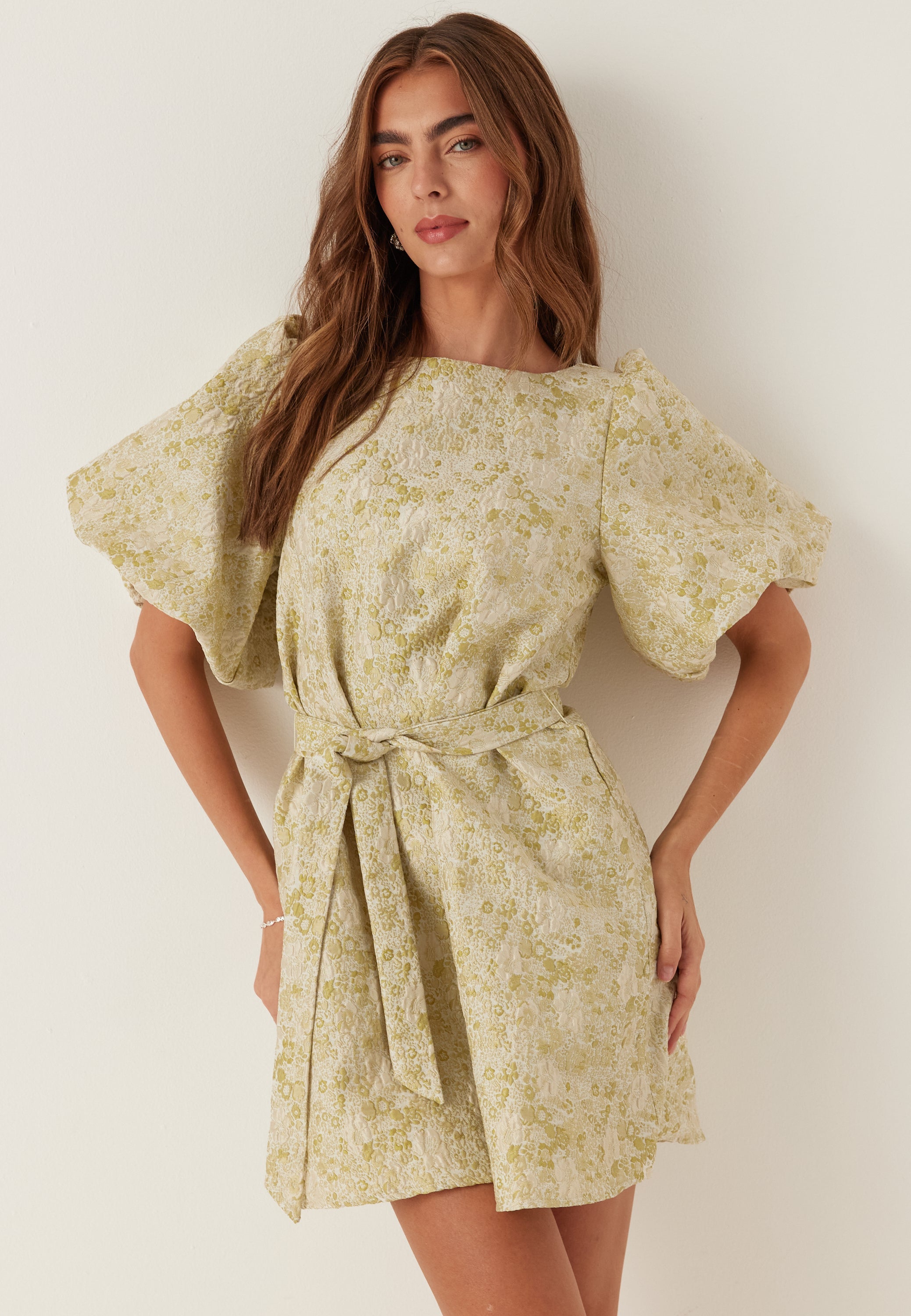 VILA Vikaia Boat Neck 2/4 JACQ SHORT DRESS