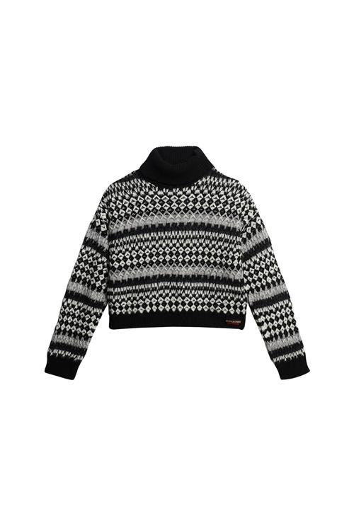 Superdry & Co Pullover  lysegrå / sort / hvid