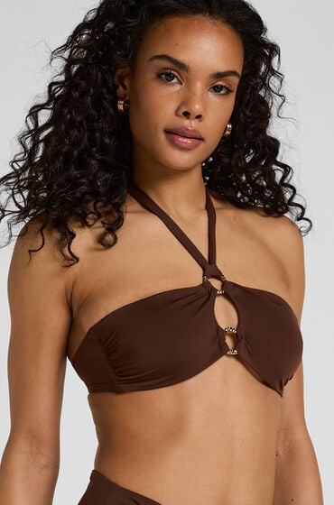 Hunkemöller Bandeau Bikini Top Madrid Brun