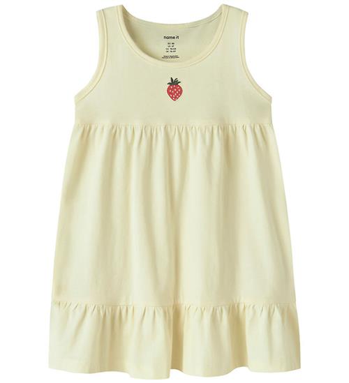 Name It Kjole - NmfVictoria - Pear Sorbet/Strawberry Embroidery