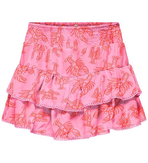Kids Only Nederdel - Viskose - KogGlow - Begonia Pink/Lobster/Ti
