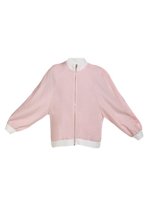 MYMO Overgangsjakke  lyserød / hvid