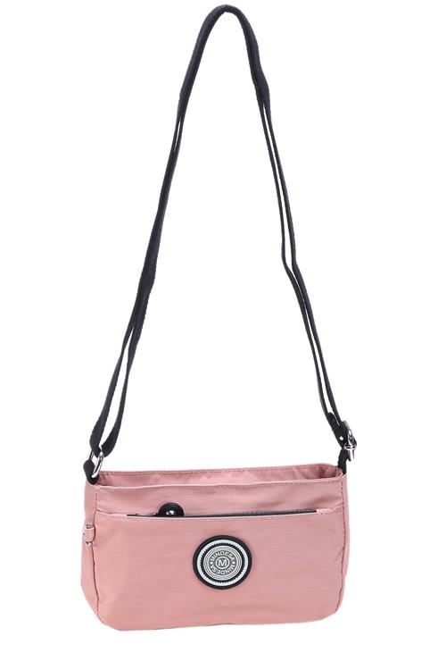 Mindesa Skuldertaske  lysegrå / lyserød / sort