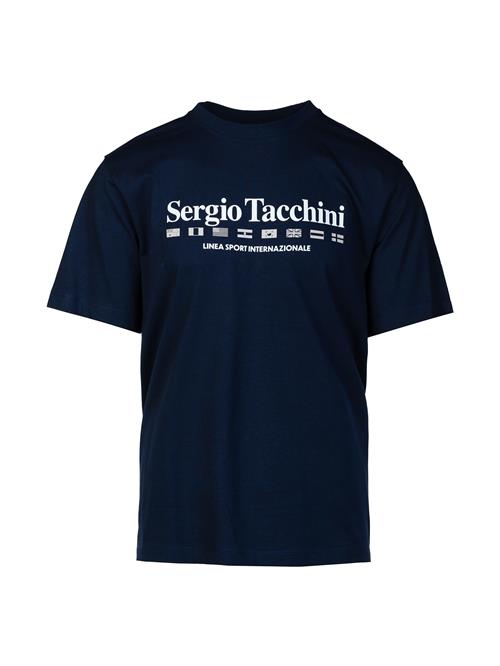 Sergio Tacchini Funktionsskjorte  beige / navy / hvid