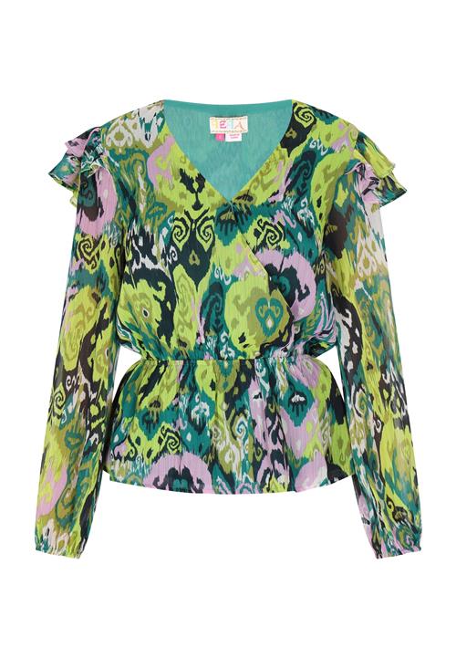 IZIA Bluse  grøn / lilla / sort