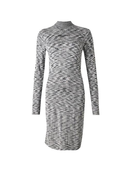 KARL LAGERFELD JEANS Strikkjole  grå / mørkegrå / sort