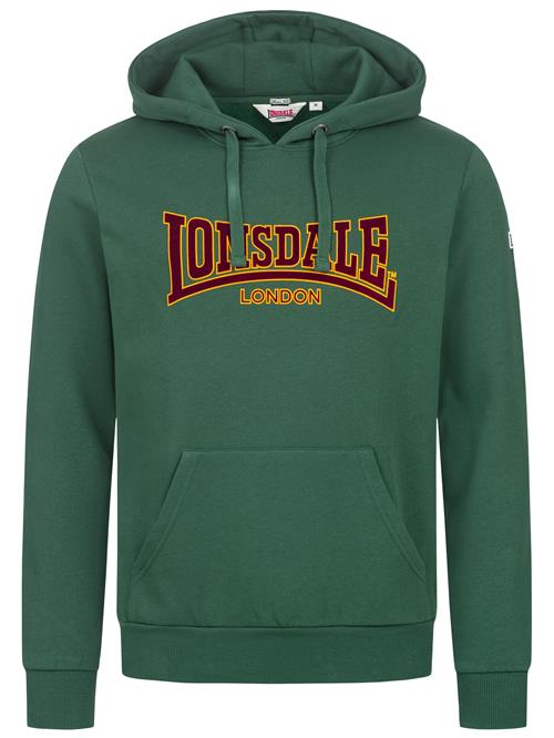 LONSDALE Sweatshirt 'Classic'  mørkegrøn / orange / sort