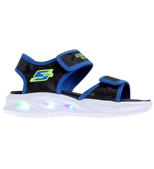 Skechers Sandaler m. Lys - Sola -Black/Blue