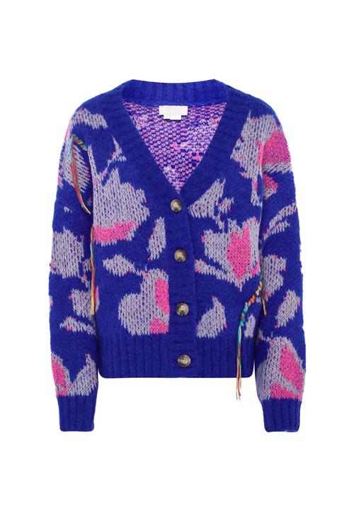 Jalene Cardigan  royalblå / lilla / magenta / lys pink