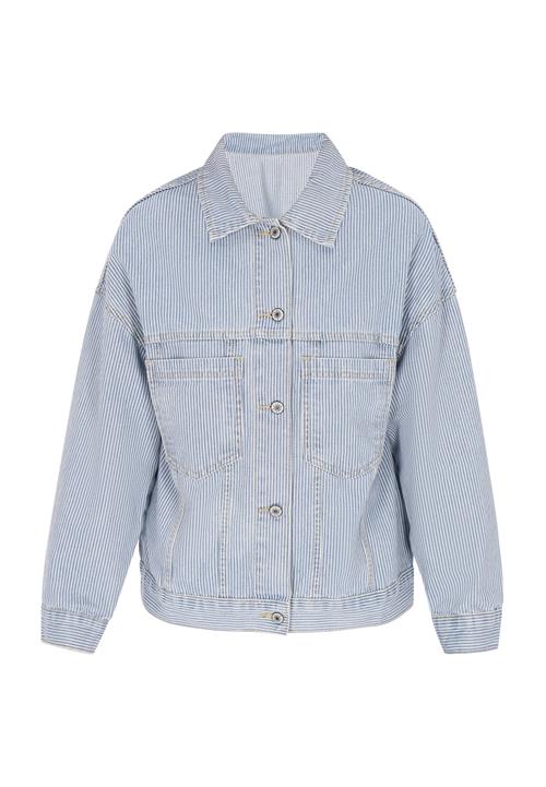 MYMO Overgangsjakke  blue denim / hvid