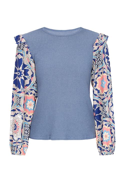 NAEMI Bluse  blå / blandingsfarvet