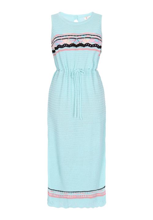 IZIA Strikkjole 'Ethno'  lyseblå / pink / sort