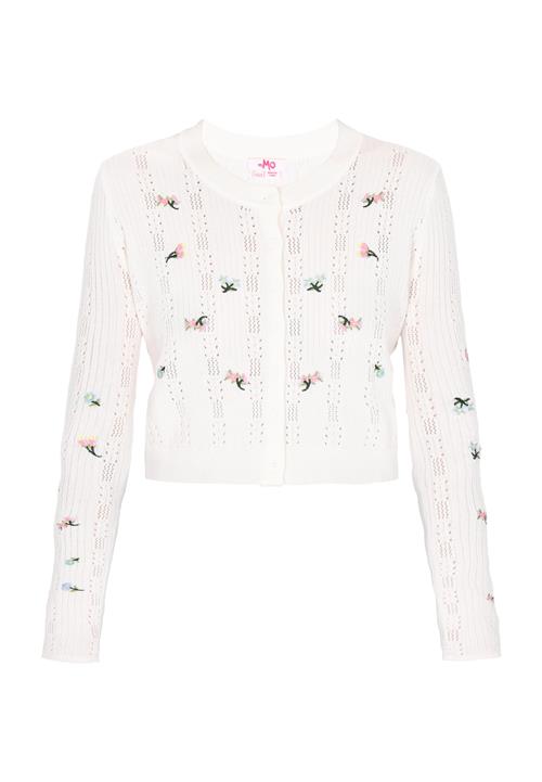 MYMO Cardigan  turkis / mørkegrøn / lyserød / hvid