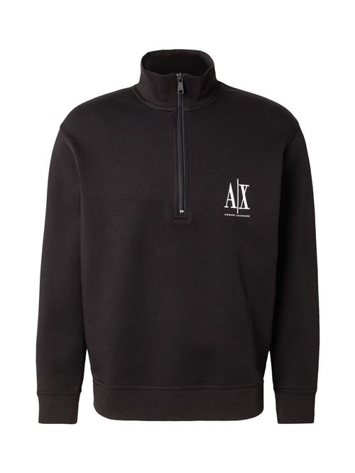 ARMANI EXCHANGE Sweatshirt  sort / hvid