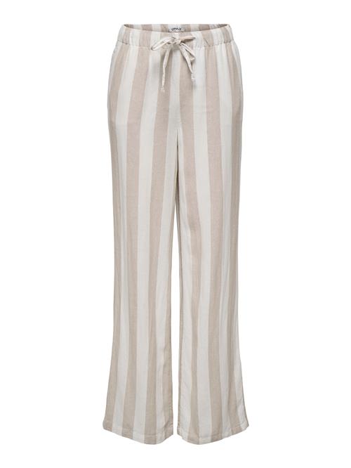 ONLY Bukser 'ONLCaro'  mørkebeige / offwhite