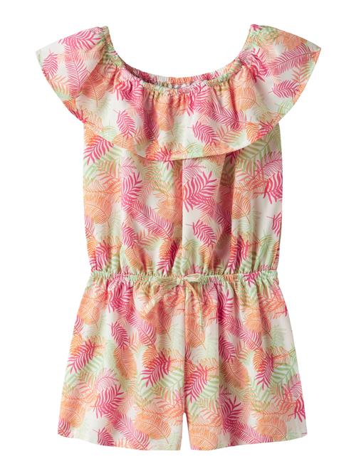 NAME IT Overall 'NKFVinaya'  lysegrøn / orange / mørk pink / hvid