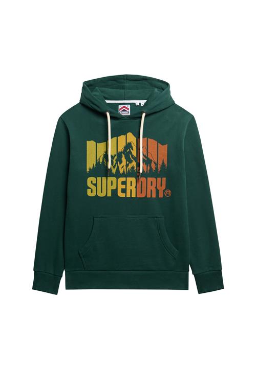 Superdry & Co Sweatshirt 'Mountain Regenbogen'  gul / kiwi / mørkegrøn / knaldrød