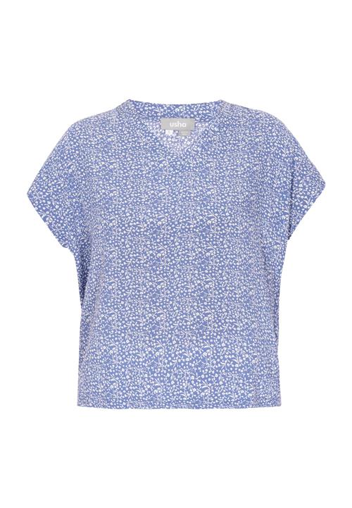 Usha Bluse  blå / hvid