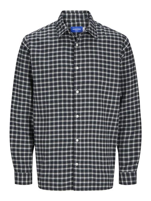 JACK & JONES Skjorte  mørkegrøn / hvid