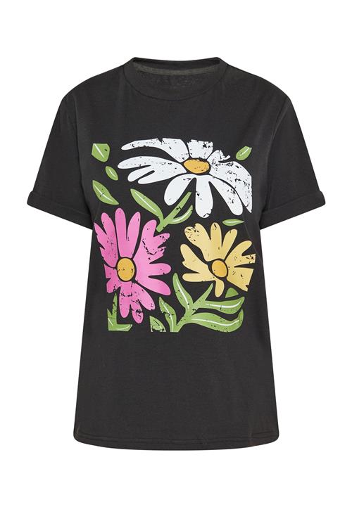 usha BLUE LABEL Shirts 'Fashion Look Collection'  blandingsfarvet / sort