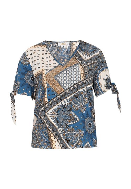 usha FESTIVAL Bluse  ecru / blå / brokade / sort