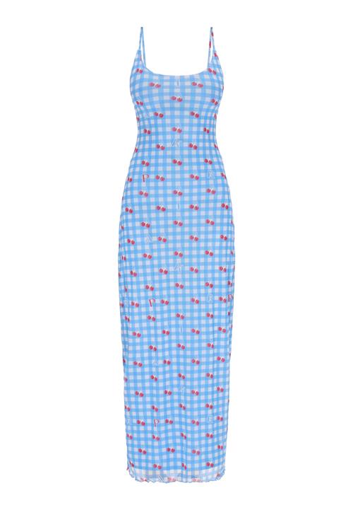 MYMO Sommerkjole 'Spring Summer'  lyseblå / rød / offwhite