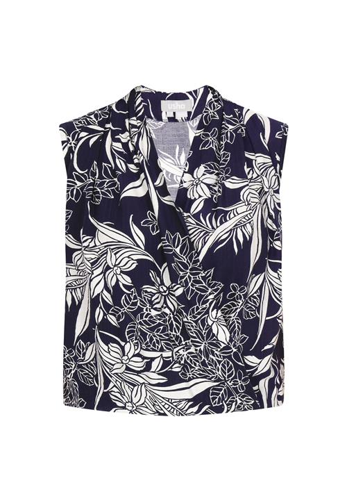 Usha Bluse 'Fashion Look'  navy / hvid