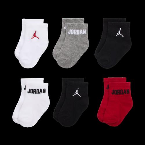 Jordan Everyday Essentials-ankelstrømper til babyer/småbørn (6 par) - rød