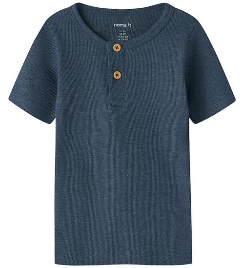 Name It T-shirt - Rib - Noos - NmmKab - Vintage Indigo/Melange