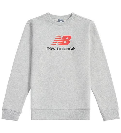New Balance Sweatshirt - Stacked Logo - Athletic Grey Heather