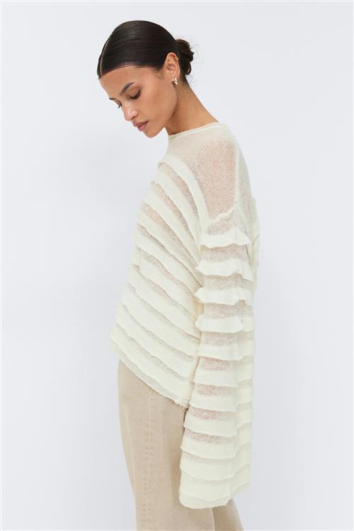 Gina Tricot - Knitted sweater - Striktrøjer - Hvid - S - Dame