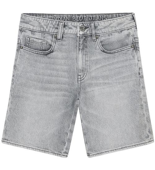 Indian Blue Jeans Shorts - Wide - Light Grey Denim